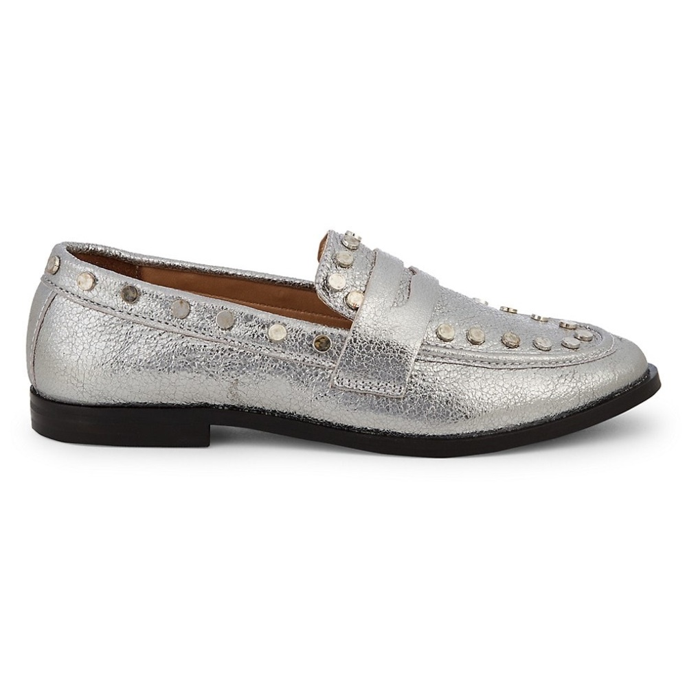 Steven Steve Madden Metallic Silver After Loafer